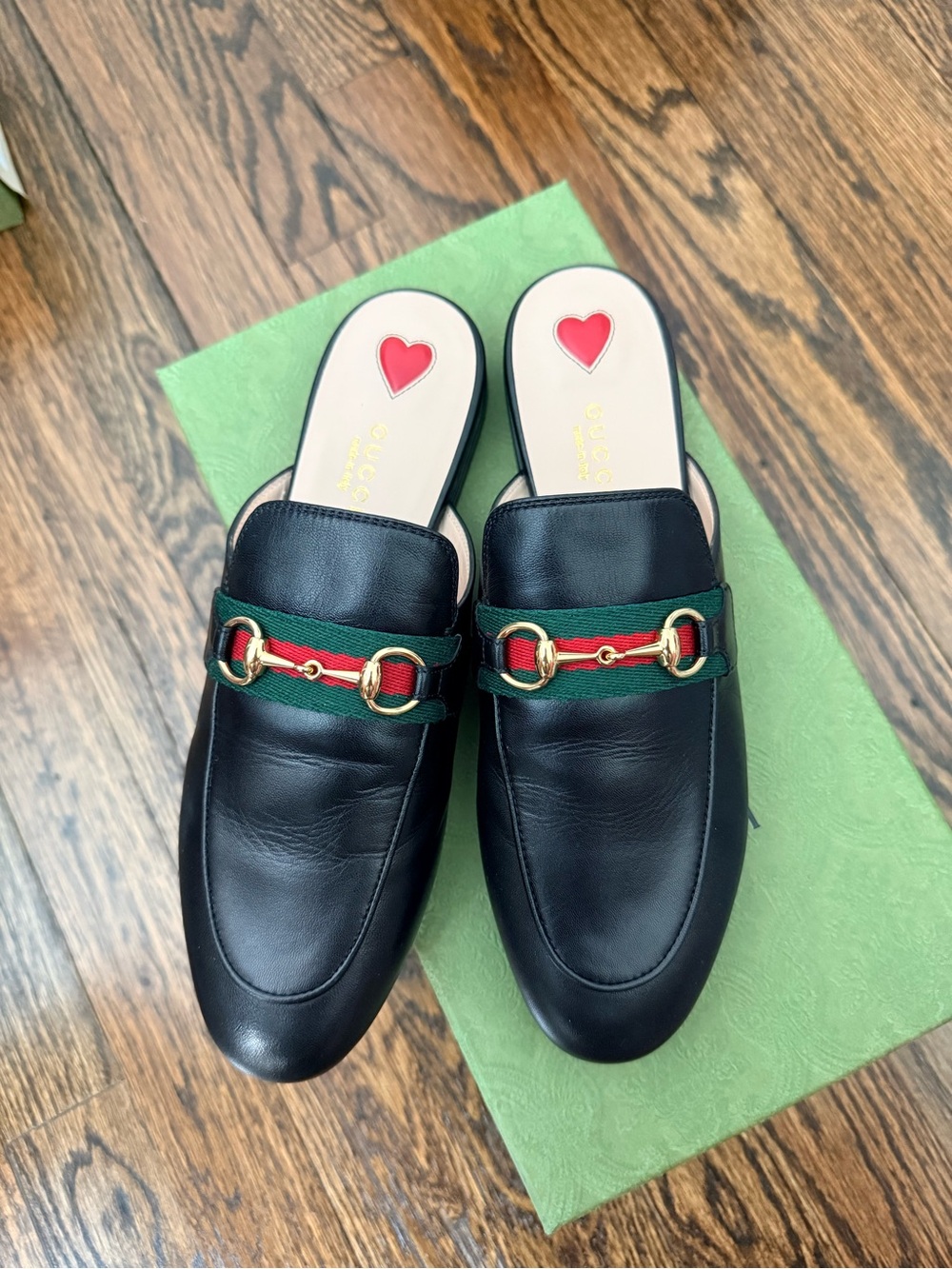 Gucci Princetown Horsebit Mule Loafers with web